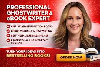 be your ebook ghostwriter, ebook writer, christian book non fiction book writer