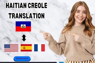 translate haitian creole to english, french, spanish  and vice versa