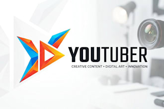 design a creative and eye catching youtuber logo