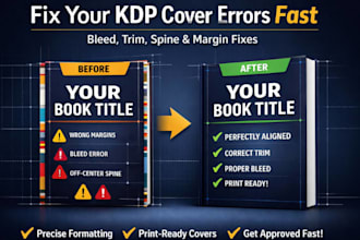 fix amazon KDP cover errors with pro print ready precision