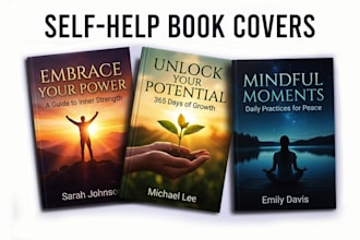design self help book cover for amazon KDP ebook and paperback