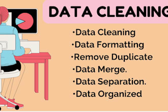 clean messy data, remove duplicates, organize and fix errors fast