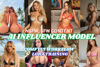 create realistic nsfw, sfw ai model, ai fashion model lora training, comfyui