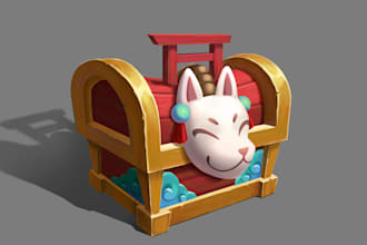 create 2d game art props, objects, items