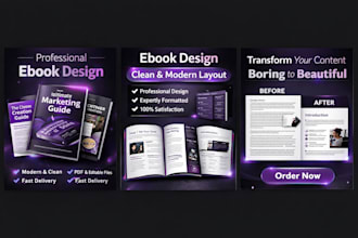 creat a stunning ebook layout and pdf design