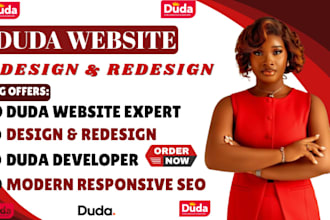 design and develop a modern website using duda website builder