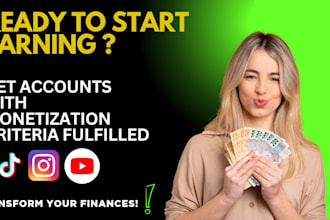 get you monetised youtube accounts