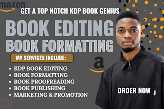 do KDP book editing kindle paperback formatting for amazon KDP book publishing