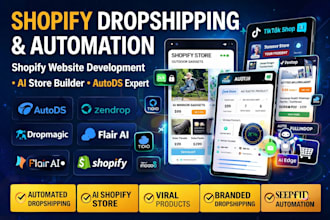 build automated ai shopify website dropshipping store design shopify expert auto