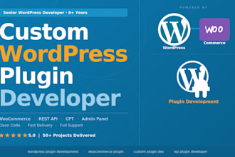 develop a custom wordpress plugin or woocommerce, API integration