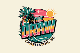 design unique beach logo
