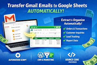 transfer gmail email data to google sheets