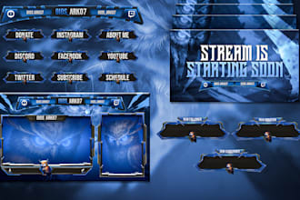 design custom twitch overlay banner and panels