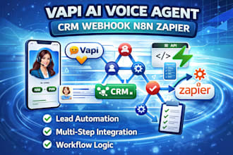 integrate vapi ai voice agent crm webhook n8n zapier