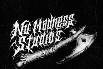 design a dark and extreme black metal logo