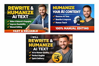 rewrite and humanize ai generated text manually