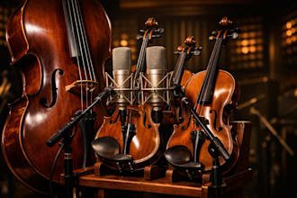 record a cinematic string section with live violin, cello, and viola overdubs