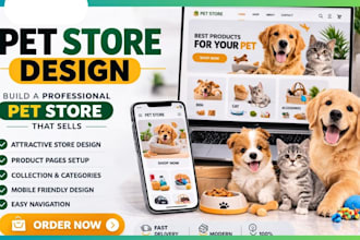 build design redesign a modern and eyecathchy shopify pet store website