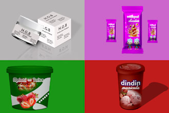design modern packaging, box packaging, and dielines