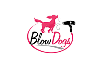 design a catchy logo for blow dogs mobile dog wash
