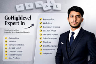 setup gohighlevel CRM automation, funnels and workflows