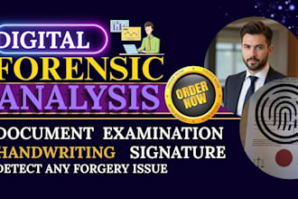 do forensic document, signature, and handwriting analysis and report