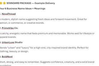 create unique and professional business names for your brand