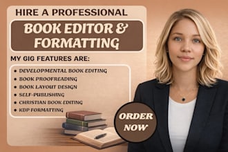 do book editing manuscript KDP formatting developmental book editor amazon KDP