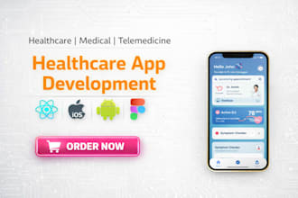develop hipaa compliant telehealth and telemedicine healthcare web or mobile app
