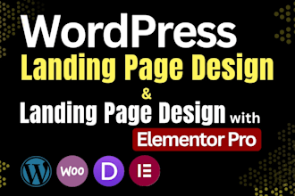 design a wordpress landing page with custom sections