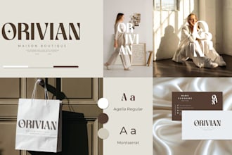 do a minimalist logo, brand identity and complete branding kit