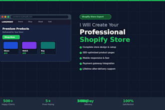 build a shopify website, shopify store design, shopify redesign