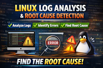 analyze linux application logs and find root cause of errors