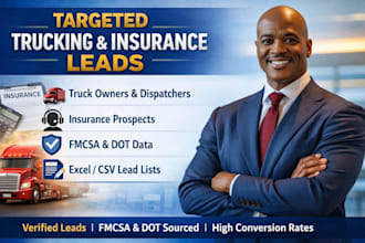 generate targeted truck owner leads sales and dispatcher leads insurance leads