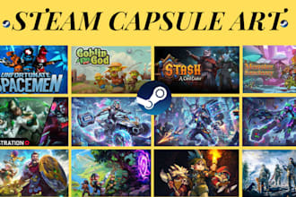 design steam capsule game banner steam capsule art game poster game steam page