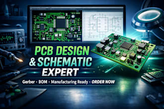 make hardware prototyping, schematic, pcb board designing, arduino, esp32, stm3