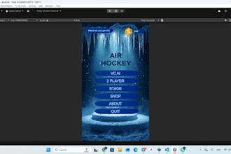 build a custom air hockey game with ai and ads