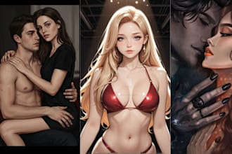 draw semi realistic character art, dark romance character, mafia oc illustration