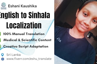 do professional english to sinhala localization services