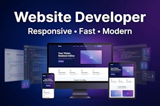 responsive website development with HTML, CSS, javascript