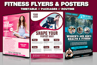 design modern fitness, gym, and health flyers and posters