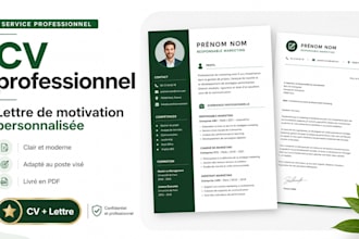 créer votre CV et lettre de motivation professionnels