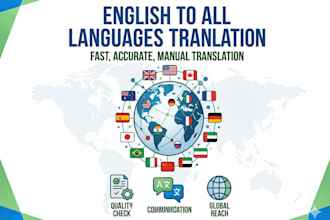 proffessional writing translation english to all language