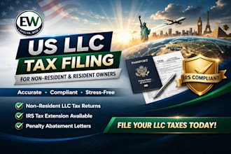 prepare and file your US tax return for llc, self employed and small business