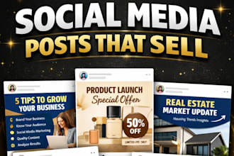 design eye catching social media posts and instagram carousel content