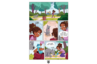 draw cute kids book illustrations, cartoon characters and storybook scenes
