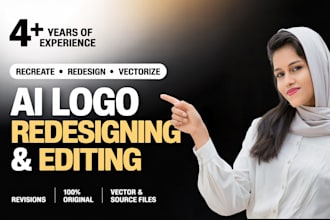 redesign or fix ai generated logo design