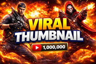 design viral gaming youtube thumbnail for high CTR