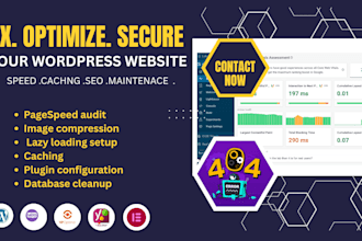 speed up your slow wordpress website and fix all performance issues
