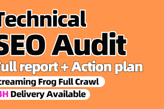 do a technical SEO audit report using screaming frog